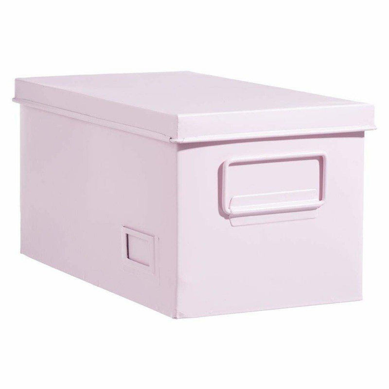Pudełka metalowe na dokumenty, 2 rozmiary, kolor różowy