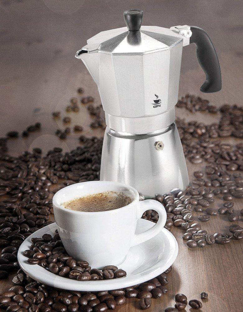 Kawiarka z izolowaną rączką na 3 filiżanki espresso, aluminiowy zaparzacz do kawy