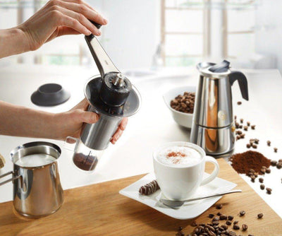 Młynek do kawy, praktyczne pokrętło z 11 stopniami pomoże dokładnie zmielić ziarna