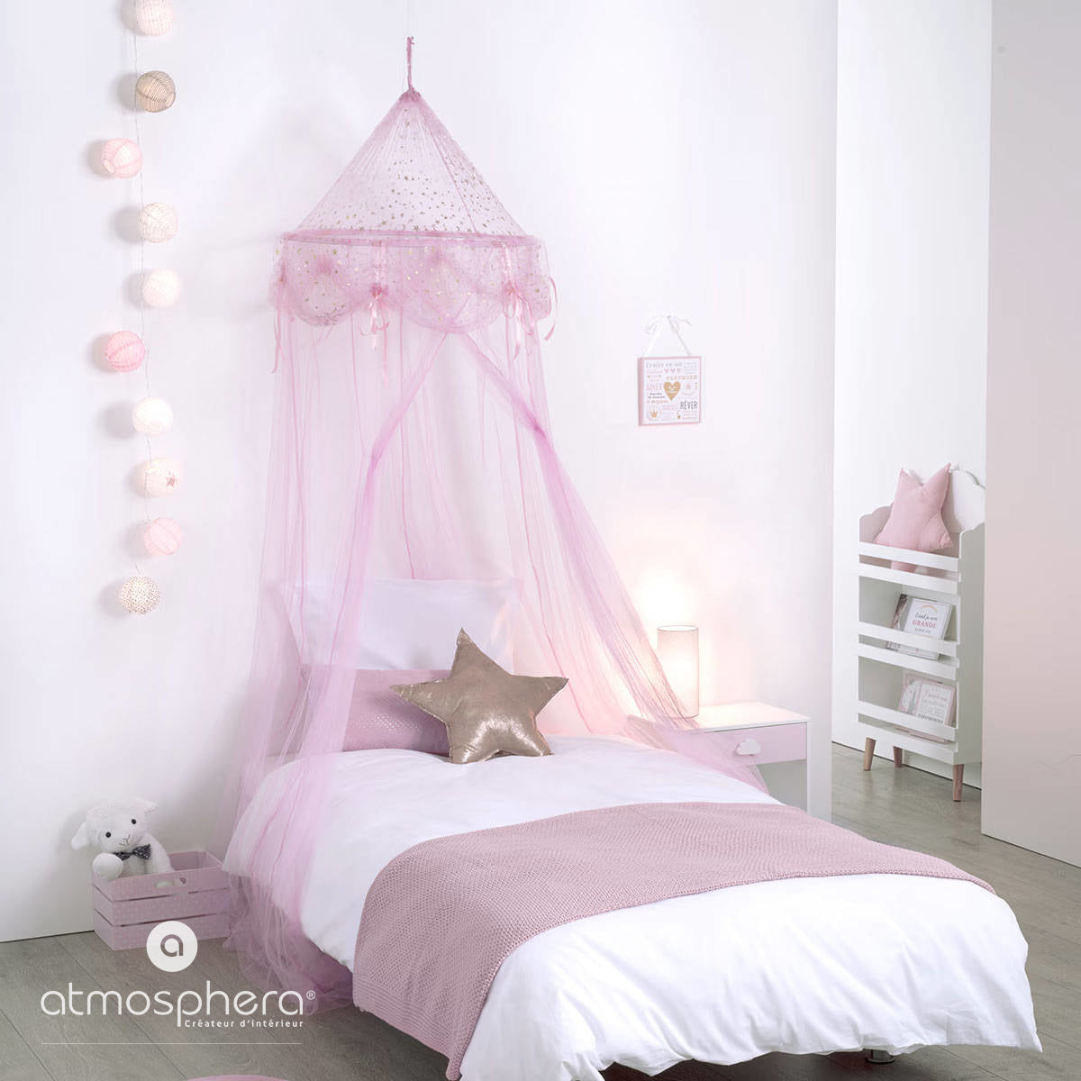 Baldachim do łóżka dla dzieci, Ø 250 cm