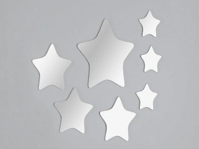Zestaw 7 luster samoprzylepnych w kształcie gwiazdy stylowe lustra dekoracyjne do łazienki sypialni