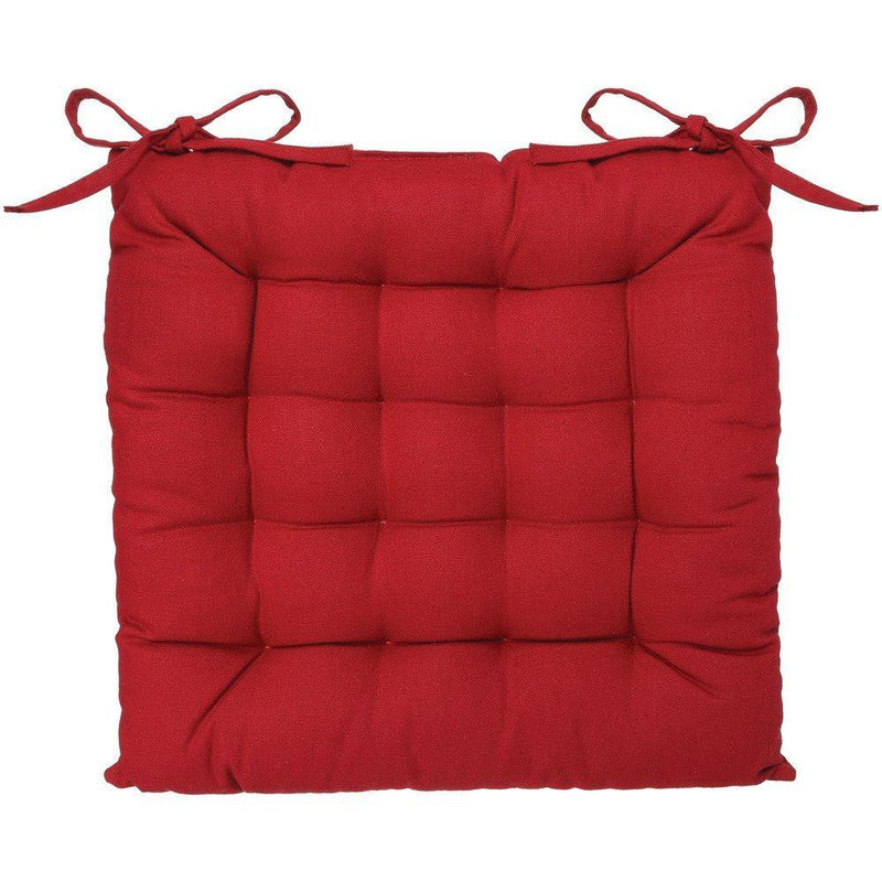 Poduszka na krzesło z wiązaniem, 38 x 38 cm, kolor czerwony