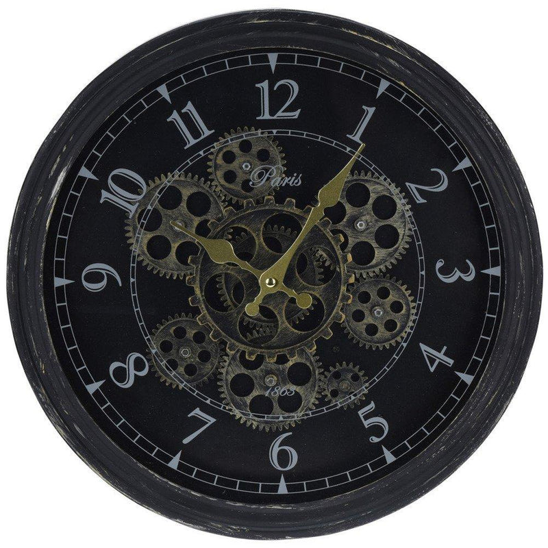 Zegar ścienny z widocznym mechanizmem, Ø 37 cm