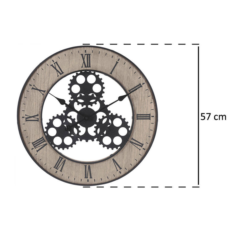 Zegar ścienny z widocznym mechanizmem, Ø 57 cm
