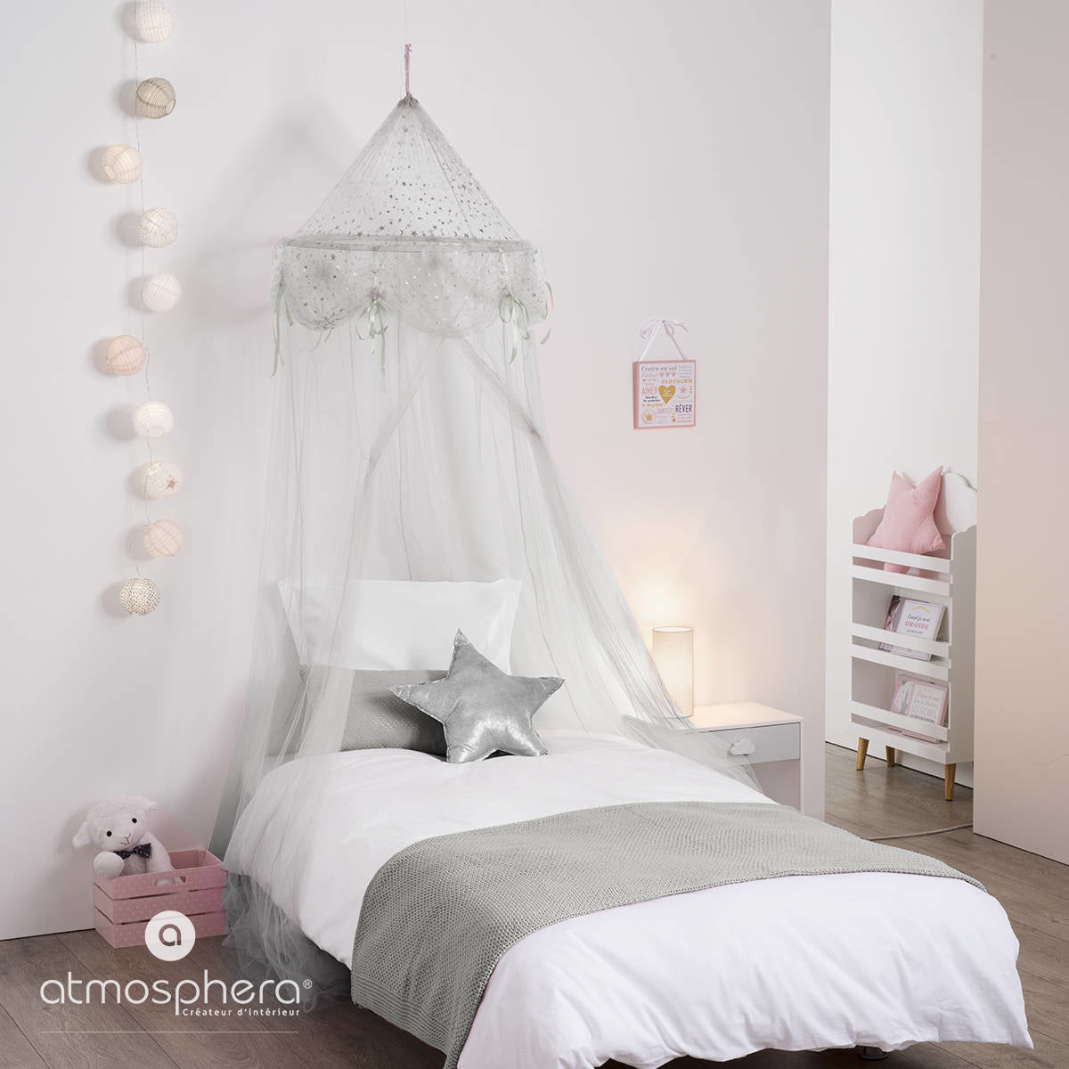 Baldachim do łóżka dla dzieci, Ø 250 cm