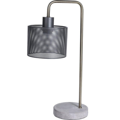 Lampa na biurko metalowa, 47 cm, ciemnoszara