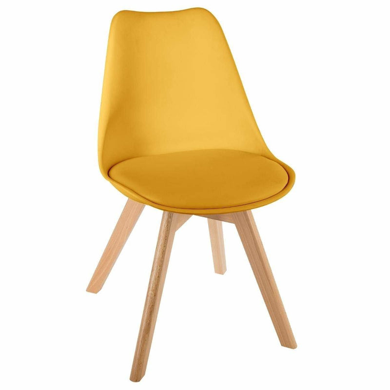 Krzesło do jadalni BAYA, kolor żółty