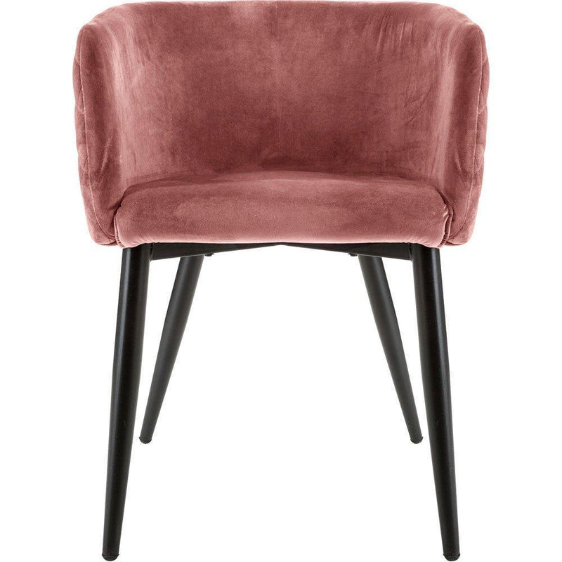Fotel pikowany GLAMOUR do salonu, kolor różowy