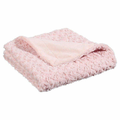 Narzuta na łóżko imitująca sztuczne futro, 120 x 160 cm, różowa