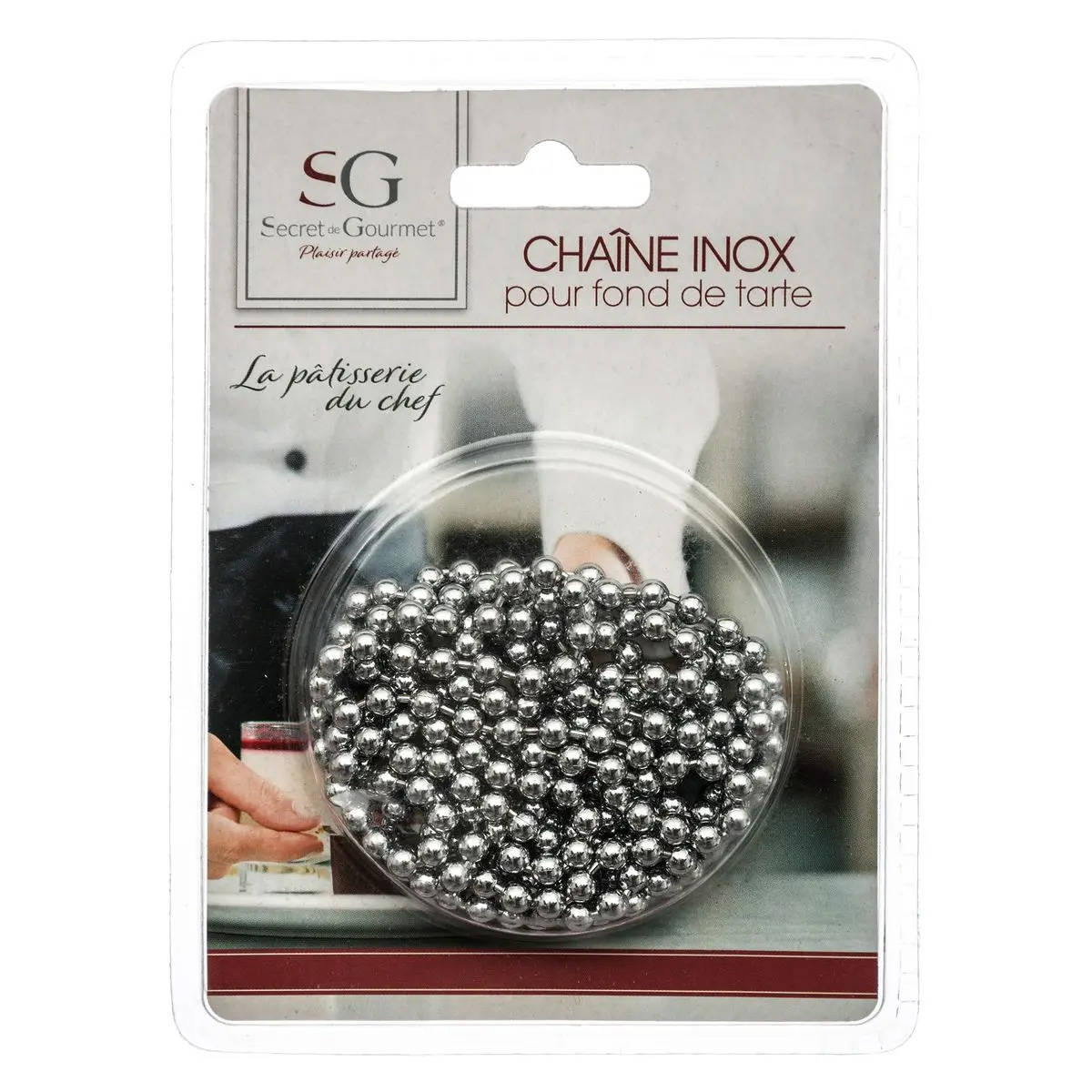 Łańcuch do pieczenia tarty, metalowe kulki, 180 cm