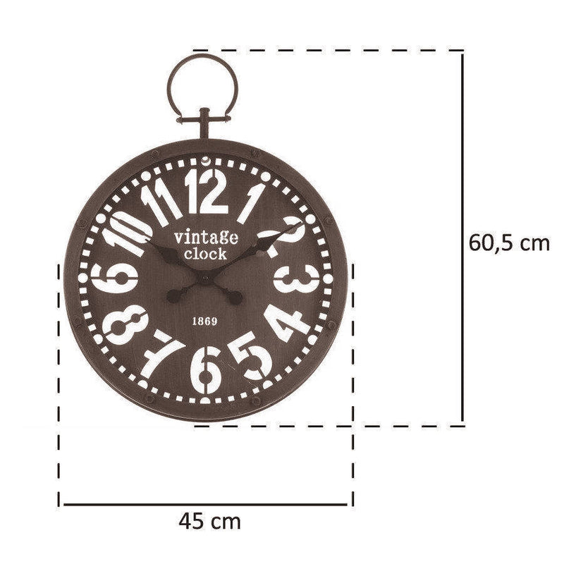 Zegar ścienny wskazówkowy VINTAGE, Ø 45 cm
