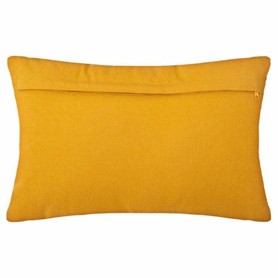 Poduszka dekoracyjna podłużna PATY, 50 x 30 cm, kolor żółty ze wzorem