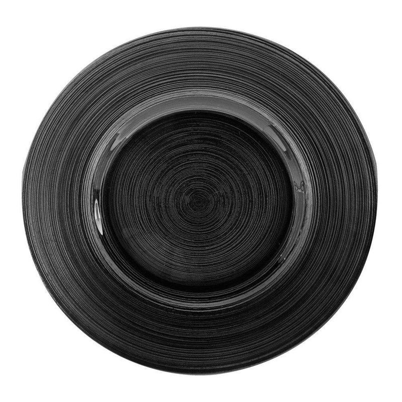 Talerz deserowy szklany, Ø 21 cm, kolor czarny