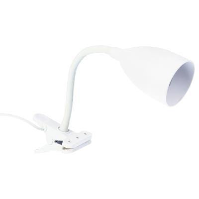 Lampa biurkowa SILY, silikonowa, na biurko, zaciskowa z klipsem, kolor biały