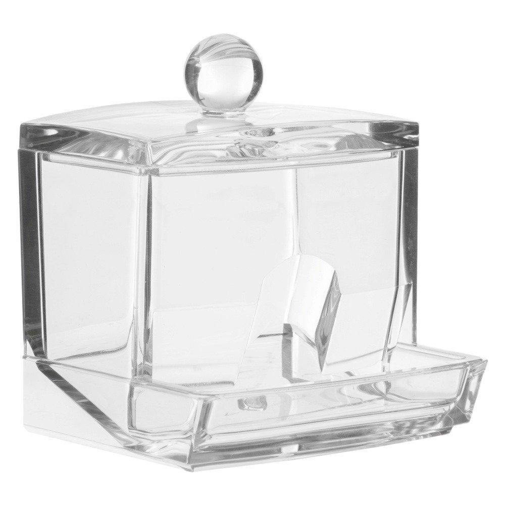 Pojemnik na płatki i waciki kosmetyczne SELENA, przeźroczysty organizer