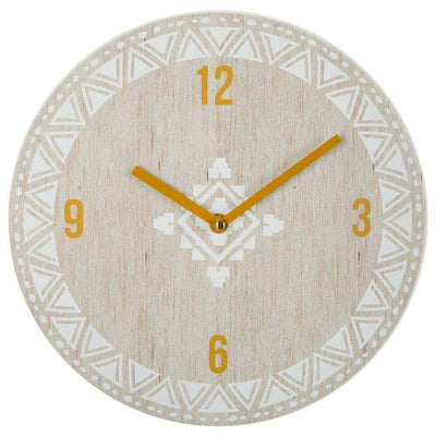 Zegar ścienny OLA HIPPIE,  drewniany, Ø 28 cm