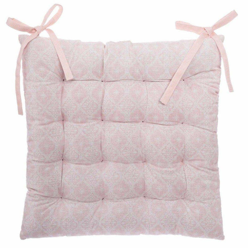 Poduszka na krzesło z wiązaniem DOLCE, 40 x 40 cm, kolor różowy