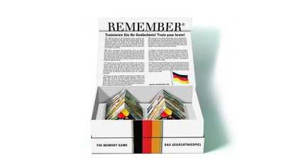 Gra Memory z wiedzy o Niemczech, 44 pary kart, REMEMBER