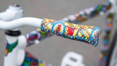 Kolorowe uchwyty do kierownicy roweru 'Boom', 13 cm, REMEMBER