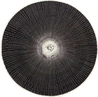 Podkładka na stół pod talerz OUTLAND, mata ochronna w kolorze czarnym, 38 cm