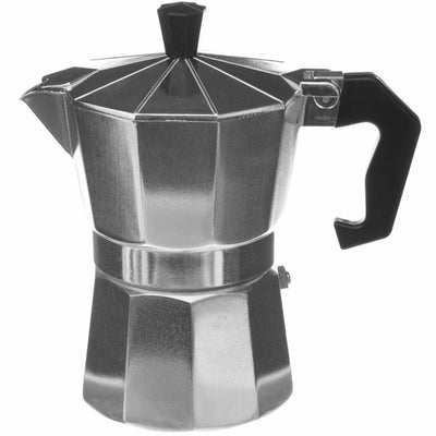 Kawiarka ciśnieniowa do domowego espresso, aluminiowa, kolor srebrny