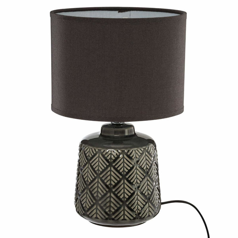 Lampa stołowa z abażurem ILOU z ceramiczną podstawą, 35 cm