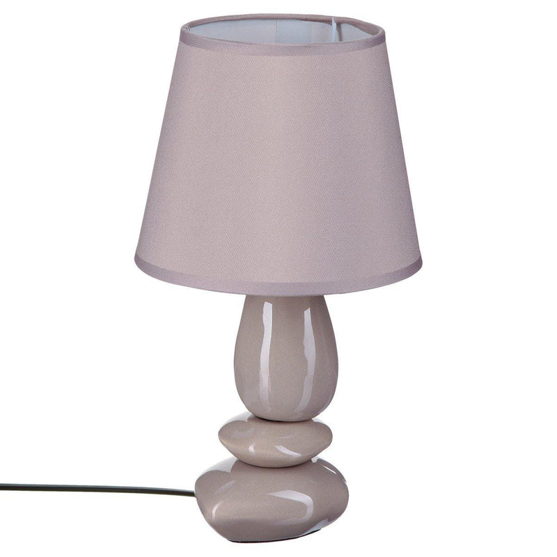 Lampka stołowa GALET na ceramicznej podstawie, 30 cm, różowa