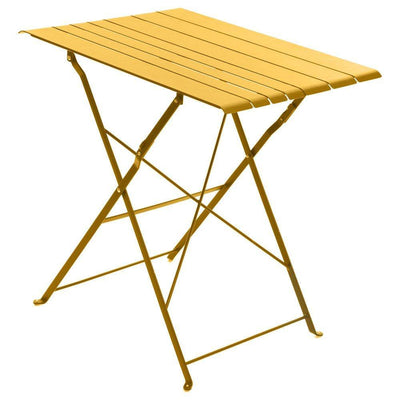 Stolik balkonowy, składany, prostokątny stół do ogrodu, kolor żółty - EMAKO