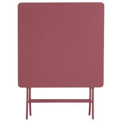 Stolik balkonowy, składany, 70 x 70 cm, kolor czerwony