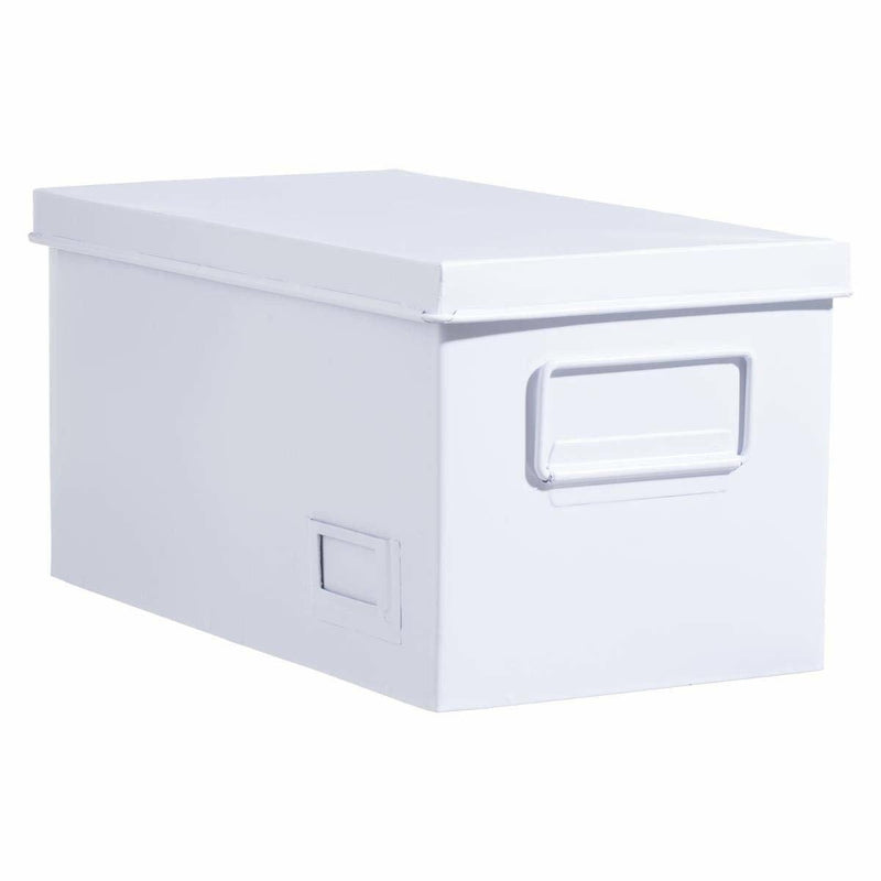 Pudełka metalowe na dokumenty, 2 rozmiary, kolor biały