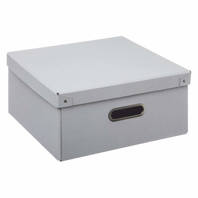 Pojemnik tekturowy z pokrywką, pudełko do przechowywania, 31 x 15 cm, kolor biały