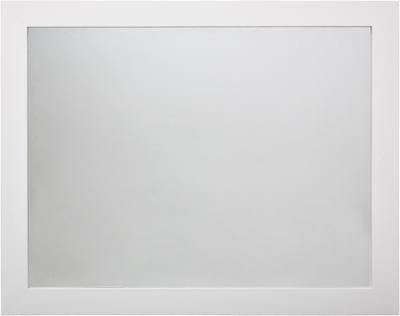 Lusterko prostokątne, dekoracyjne, do przedpokoju, 60x48 cm, kolor biały
