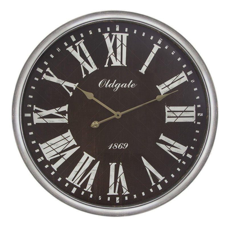 Zegar ścienny OLDGATE, Ø76, kolor brązowy