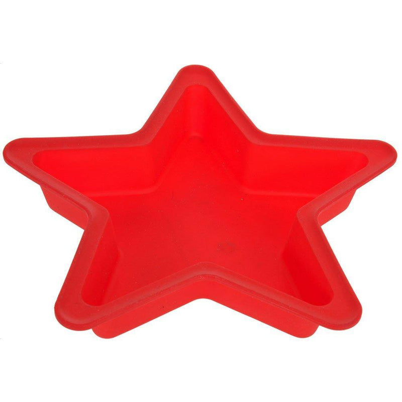 Silikonowa forma do pieczenia La Cucina w kształcie gwiazdy 26 x 26 x 4 cm czerwona
