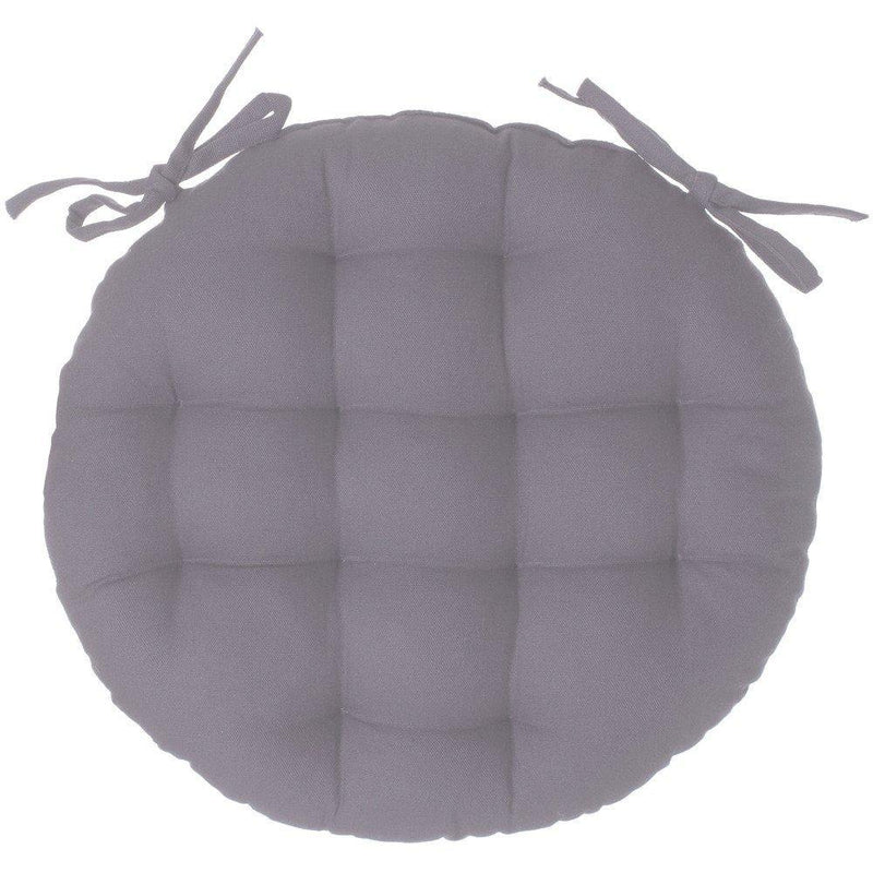 Okrągła poduszka na krzesło ROUND, Ø 38 cm, kolor szary