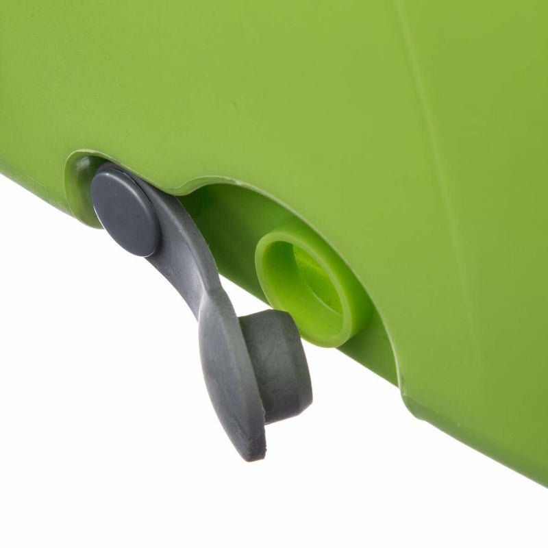 Mop obrotowy z 2-komorowym wiadrem 10 L i dozownikiem na płyn, kolor zielony