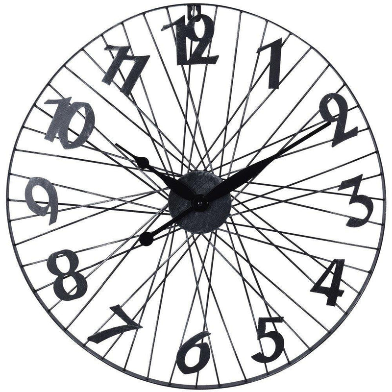 Zegar ścienny, ozdobny BICYCLE WHEEL, Ø 60 cm