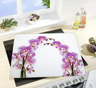 Szklana płyta ochronna ORCHID FLOWER na kuchenkę – duża, WENKO