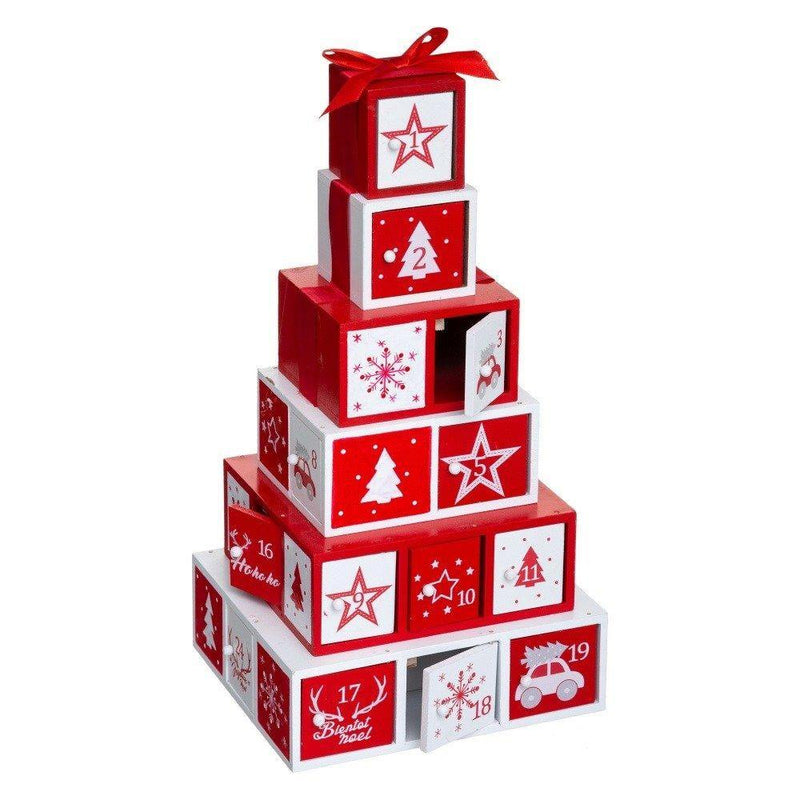 Kalendarz adwentowy w kształcie piramidy, 24 pudełka na prezenty