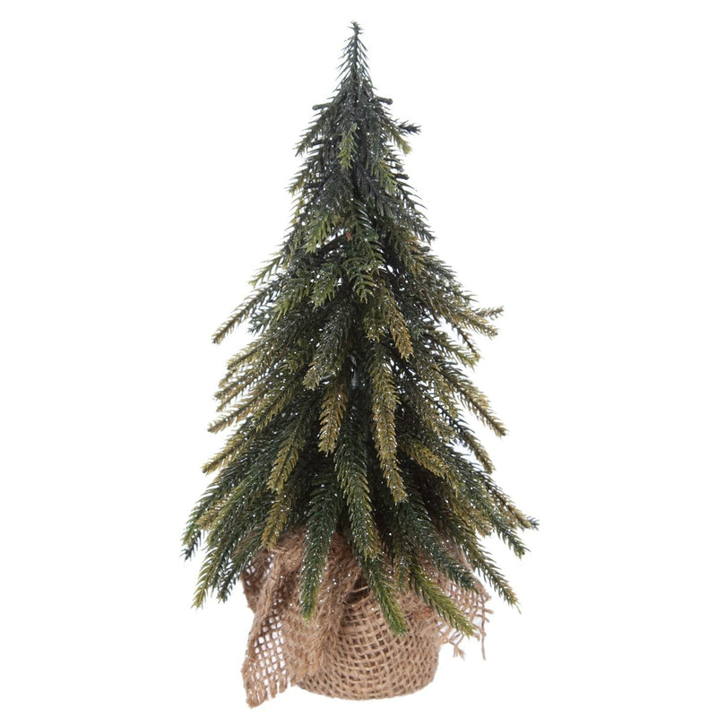Sztuczna choinka w jucie, ozdoba świąteczna, 27 cm