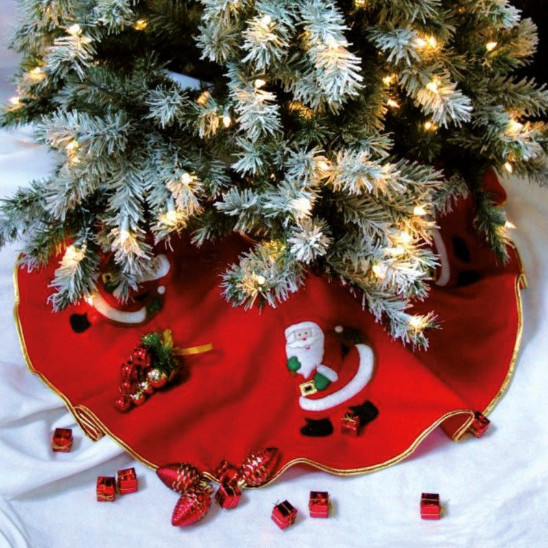 Dywanik ozdobny pod choinkę z motywem Świętego Mikołaja