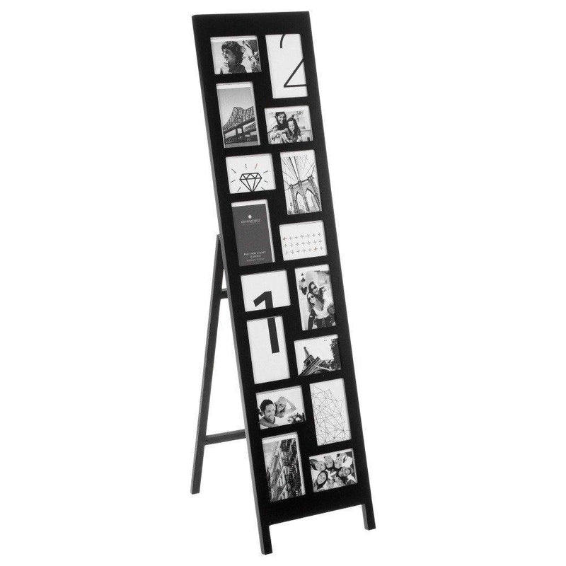 Ramki na zdjęcia stojące, multirama na 16 zdjęć, ozdobna, kolor czarny