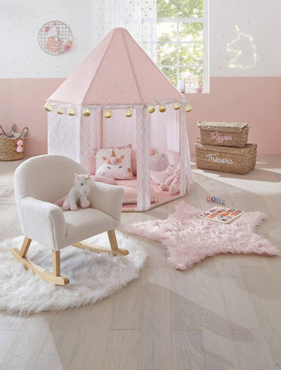 Poduszka dekoracyjna do pokoju dziecka, motyw jednorożca, 40 x 40 cm