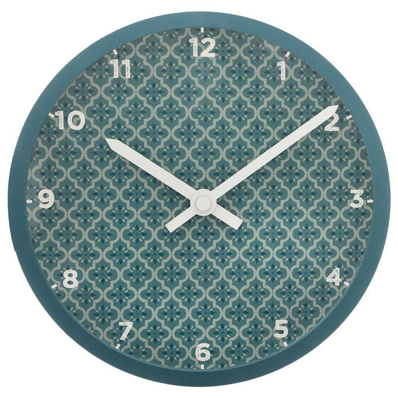 Zegar ścienny, wskazówkowy, czytelne cyfry, morski z motywem mozaiki, Ø 22 cm