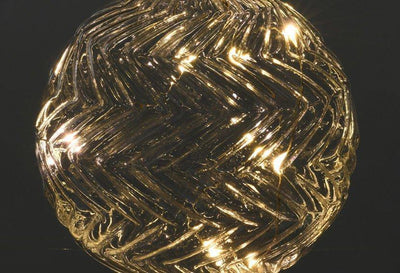 Bombka choinkowa LED, duża szklana, Ø 12 cm