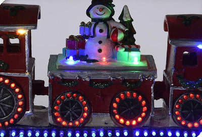 Pociąg LED świąteczny, motyw Bałwanka, 39 cm
