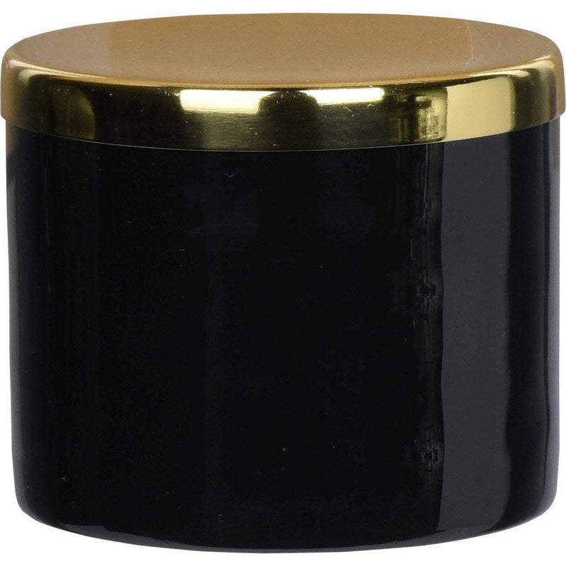 Pojemnik do przechowywania, okrągły organizer metalowy, Ø 10 cm, kolor czarny