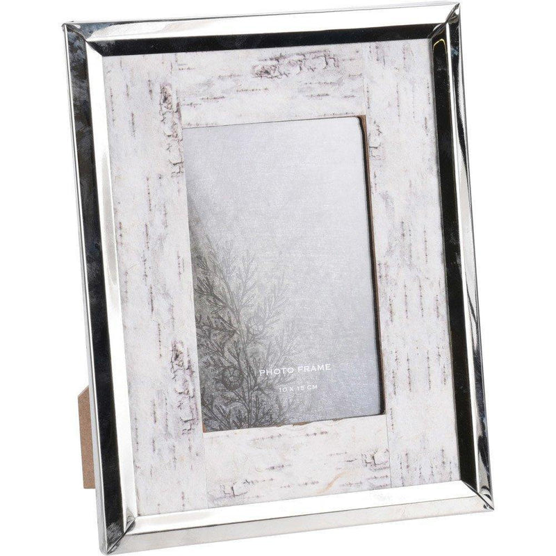 Ramka na zdjęcia, srebrna z przecieraniem 19 x 24 cm