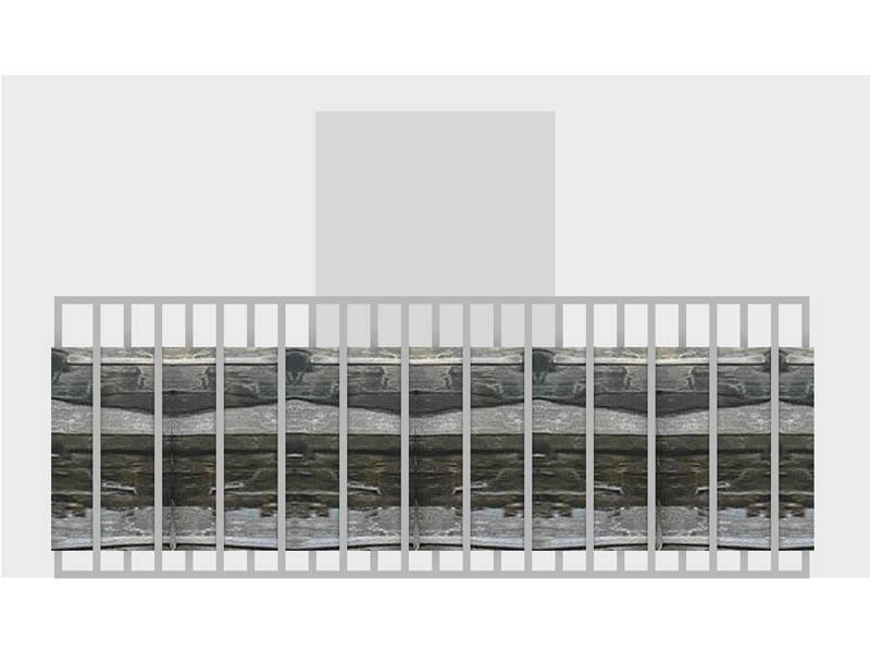 Osłona balkonowa, motyw Łupek, mata na taras, balkon, 75 x 445 cm
