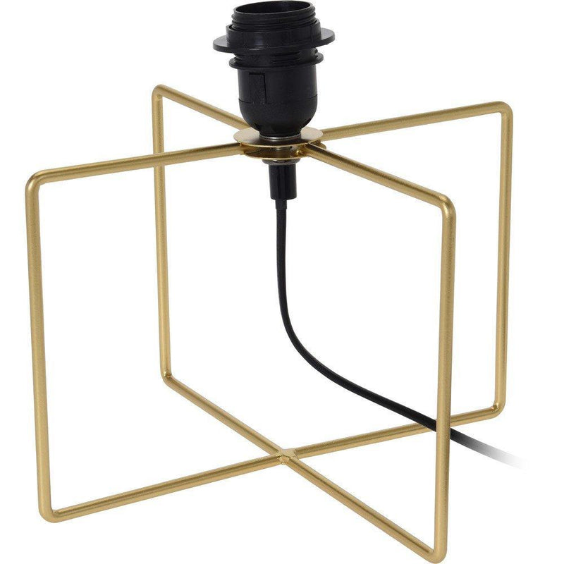 Lampka stołowa, kwadratowa LOFT, kolor złoty, 25 cm